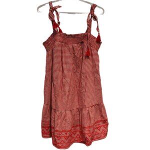 2/$25 🏷 Old Navy Red & White Plaid Summer Dress Size S